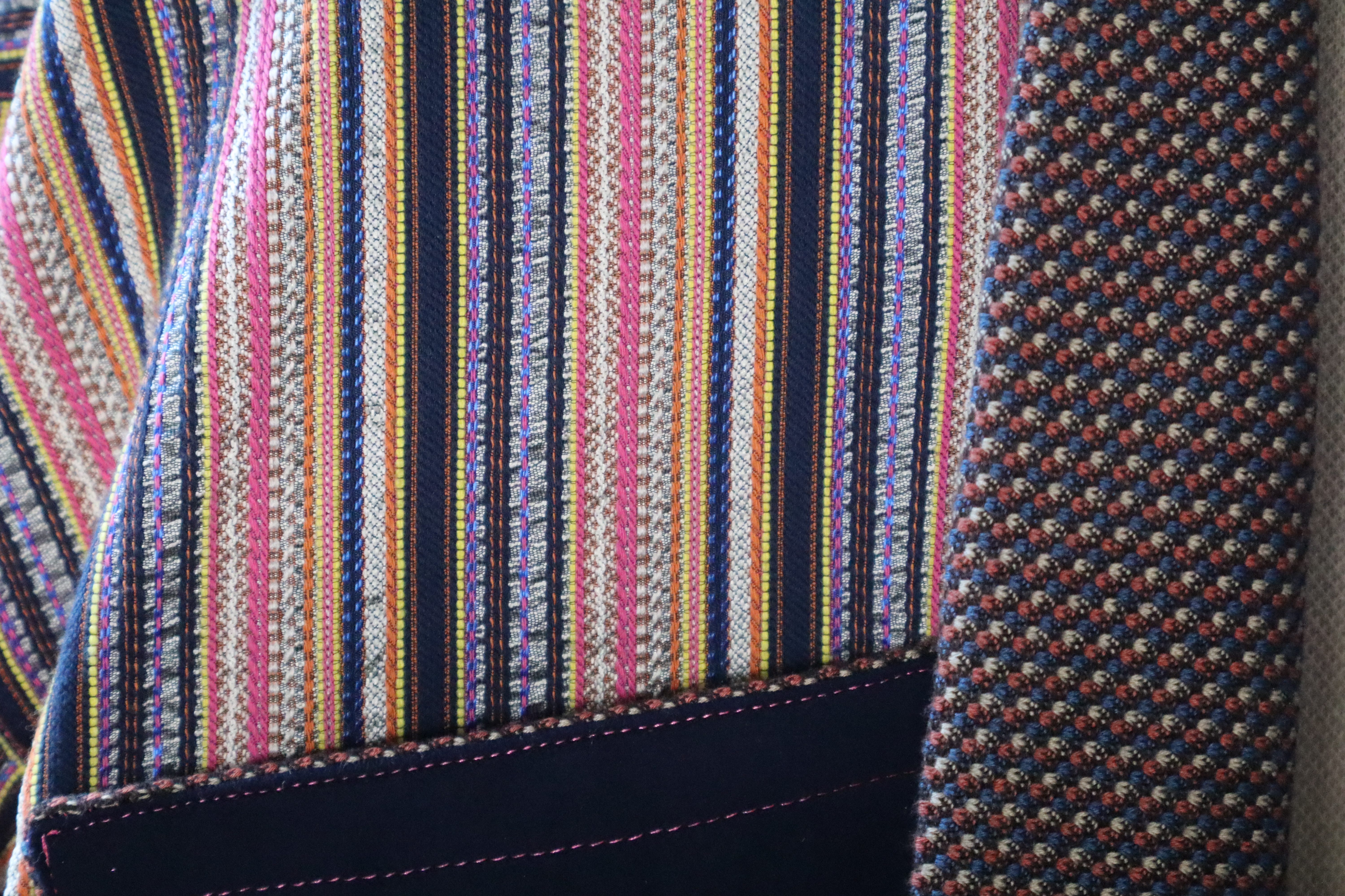Close view of the fabric of the Caftan for 100,000,000,000 Birds