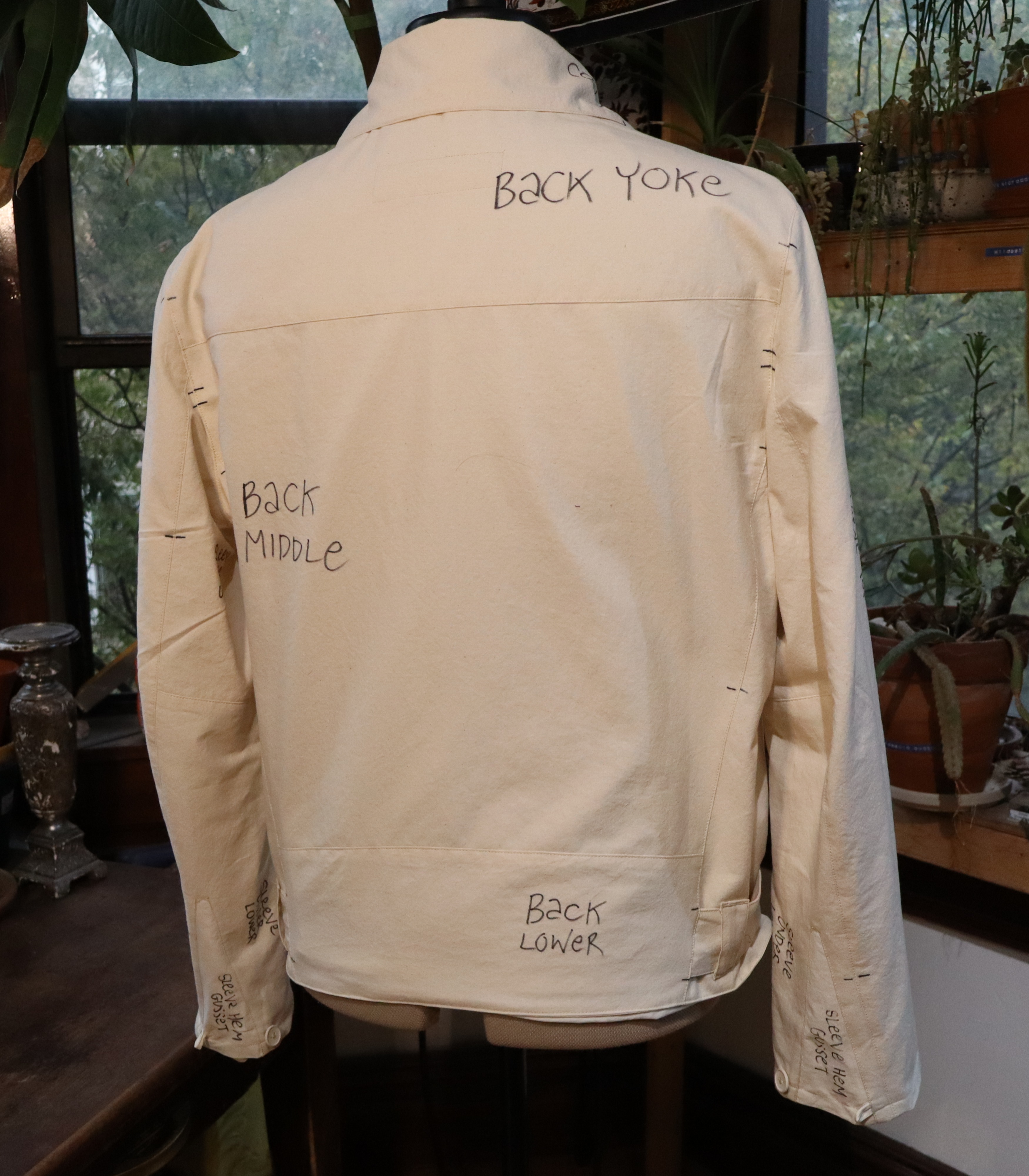 Back of the Moto Jacket Pattern Jacket