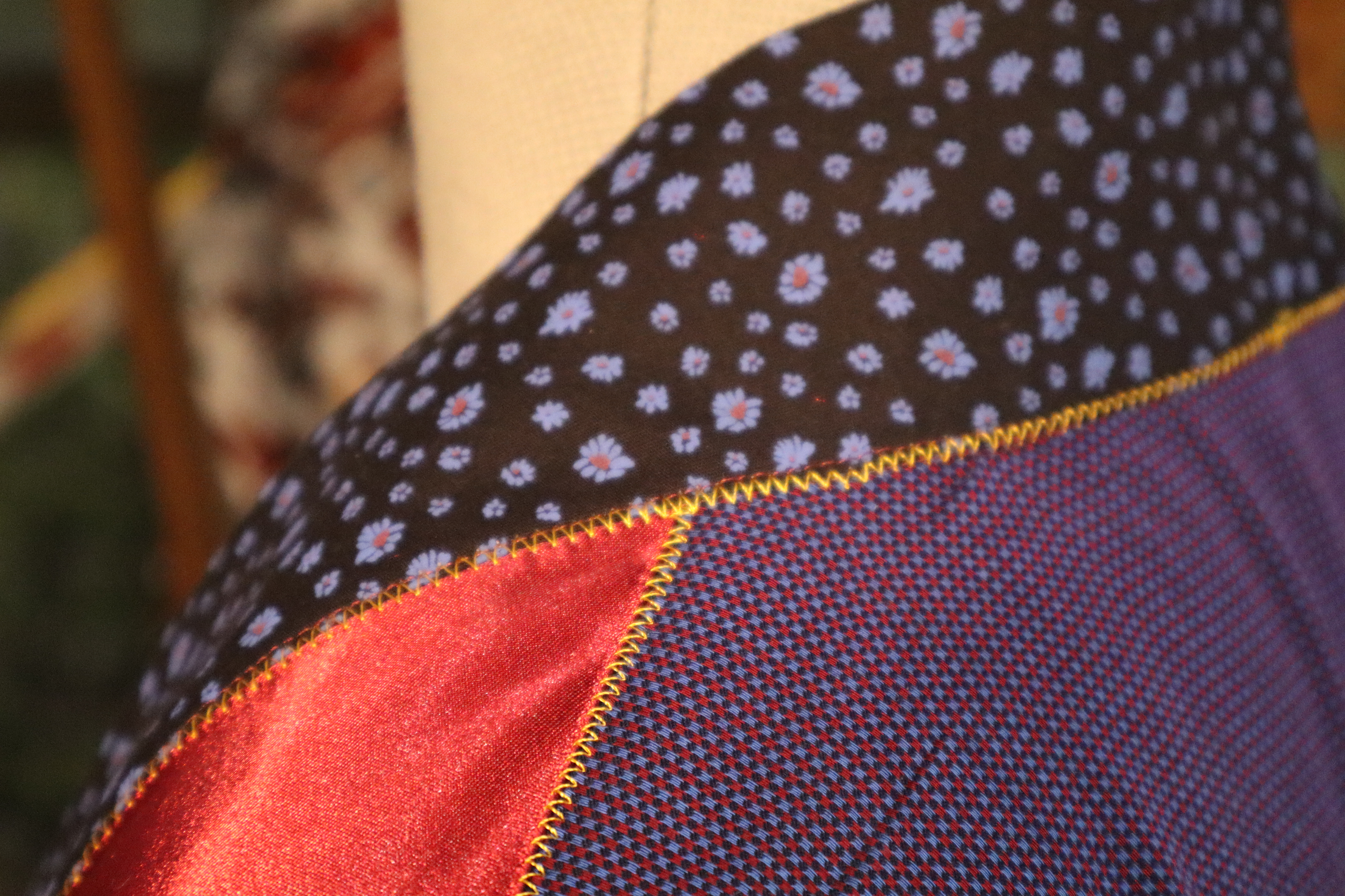 Close view of the fabric of the Robe of Obscure Facts