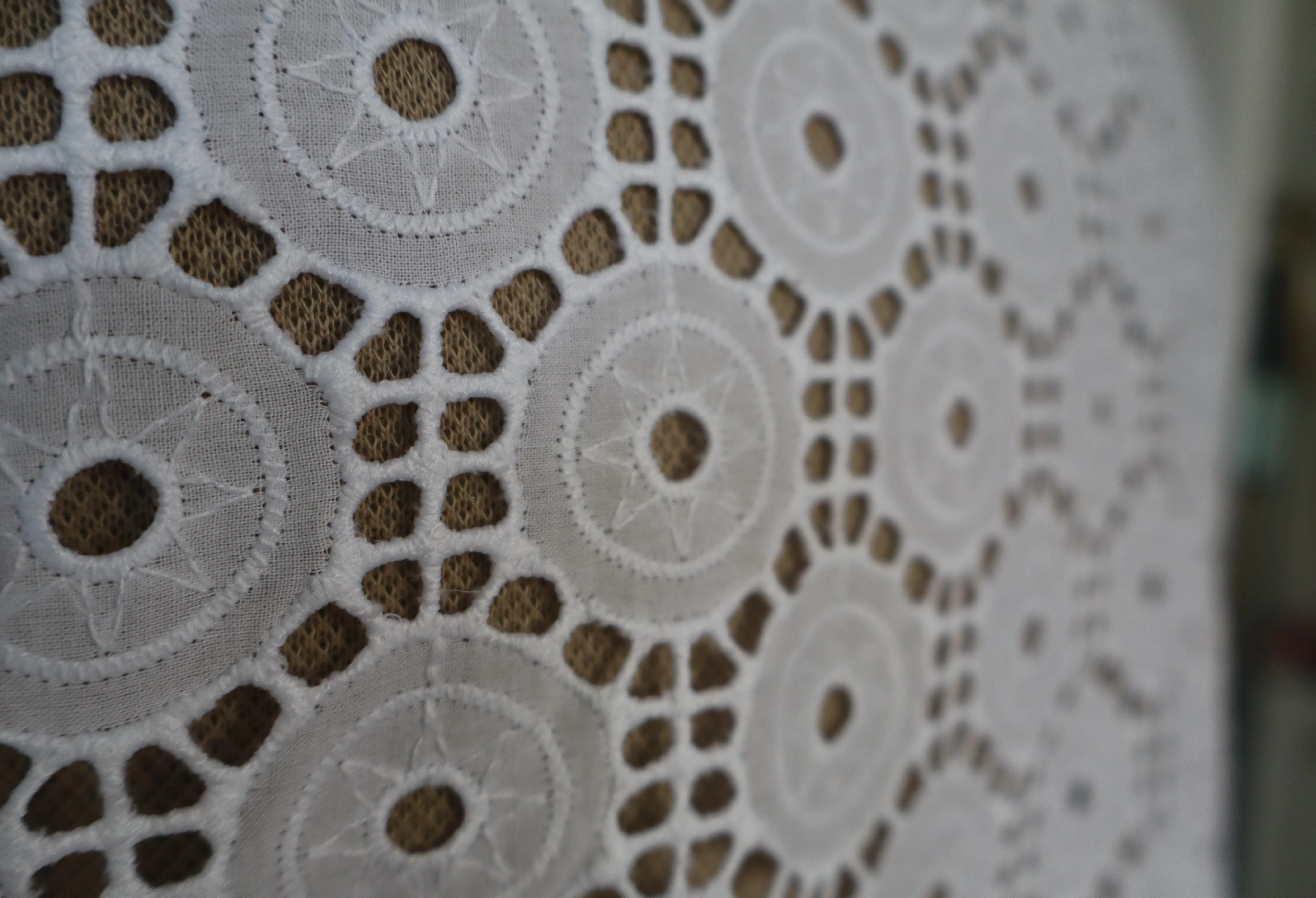 Close-up of the fabric of the Robe of the Puffy Cloud