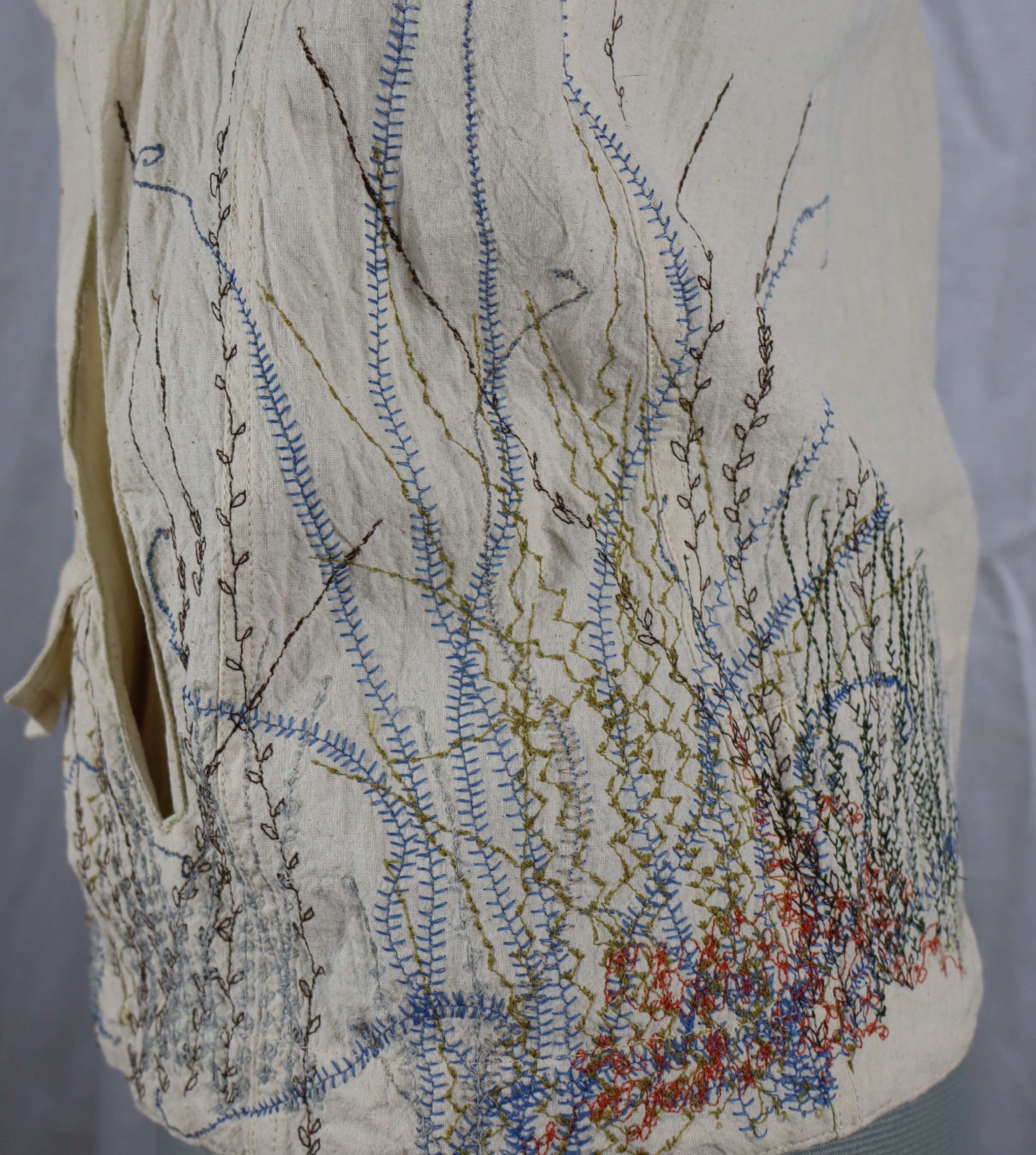 Close view of one side of the Rewilded Jacket